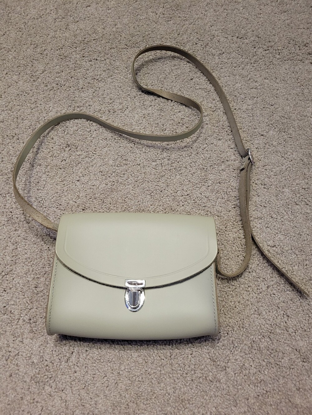 Cambridge Satchel Company Push Lock Crossbody Bag Stone